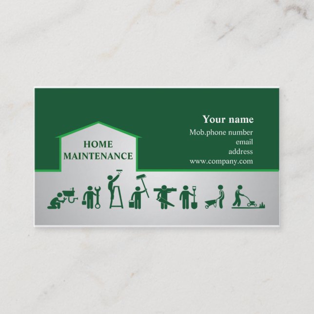 Carte De Visite Bricoleur et services de maintenance à la maison (Devant)