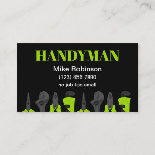 Carte De Visite Bright Bold Handyman Business Cards Design