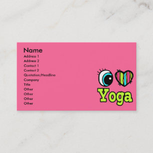 Carte De Visite Bright Eye Heart J'aime le Yoga