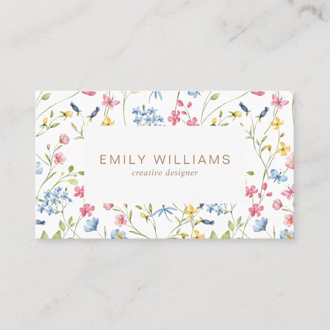 Carte de visite Bright Flowers (Devant)