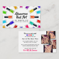 Bright Rainbow Nail Polish Art Tech Salon 4