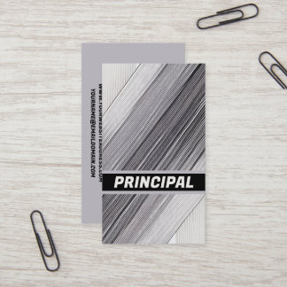 Carte De Visite Brillant de bande d'argent principal
