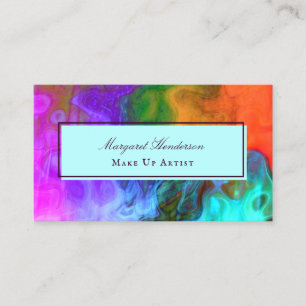 Carte De Visite Brillant Gras Coloré Créatif Maquillage Artiste