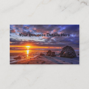 Carte De Visite Brillant Sunset Beach Océan 