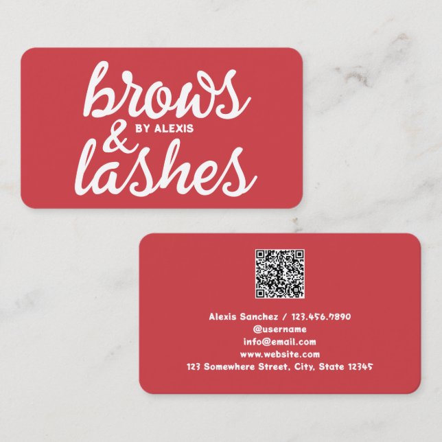 Carte De Visite Broches à microlames QR (Devant / Derrière)