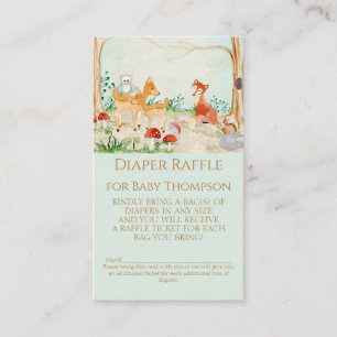 Carte De Visite Brochure de chevreuil de renard de bois Raffle de