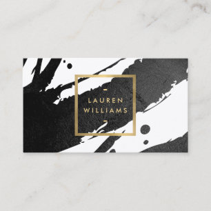 Carte De Visite Brochures Abstraites d'encre noire