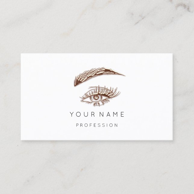 Carte De Visite Brochures professionnelles Rose de maquillage (Devant)