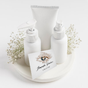 Carte De Visite Brochures professionnelles Rose de maquillage blan