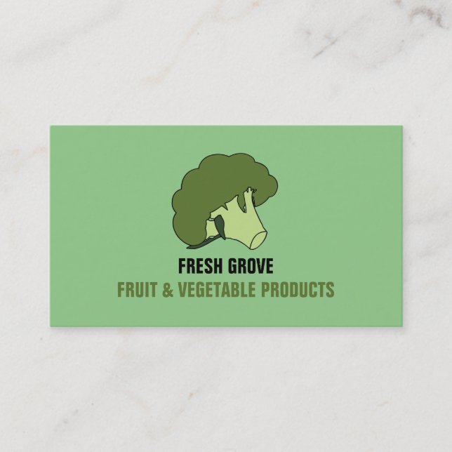 Carte De Visite Brocoli vert, Graveurs (Devant)