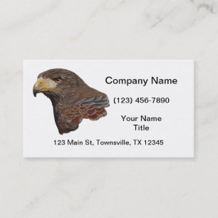 Carte De Visite Broderie Harris Hawk Faux