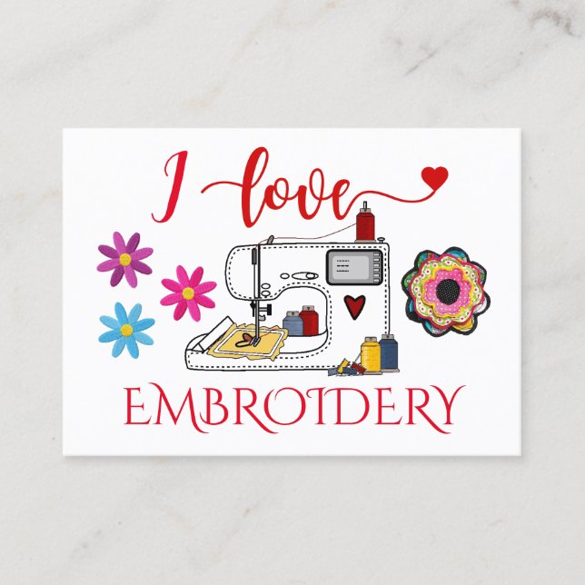 Carte De Visite Broderie - Mode - Marque (Devant)