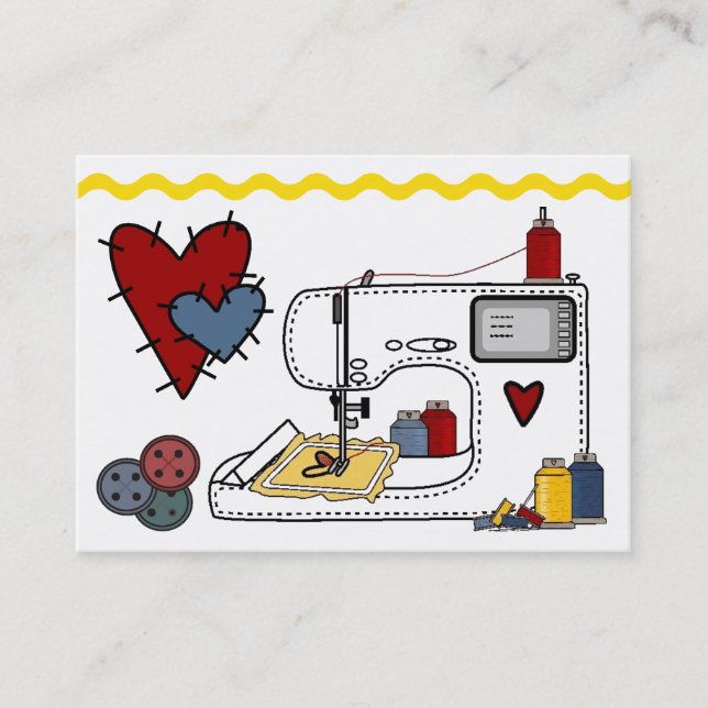 Carte De Visite Broderie - Mode - Stress - SRF (Devant)