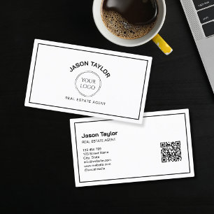 Carte De Visite Broker Realtor Professionnel Moderne Insertion Log