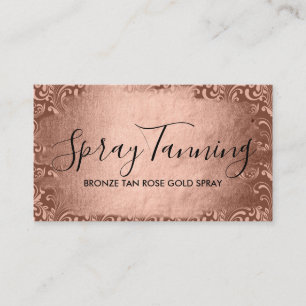 Carte De Visite Bronzage Auto-Tan Art Déco Rose Gold