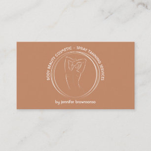 Carte De Visite Bronzage par pulvérisation Corps Sculpture Contour