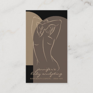 Carte De Visite Bronzage par pulvérisation de sculpture corporelle