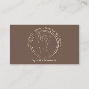 Carte De Visite Bronzant de salon de bronzage par pulvérisation de