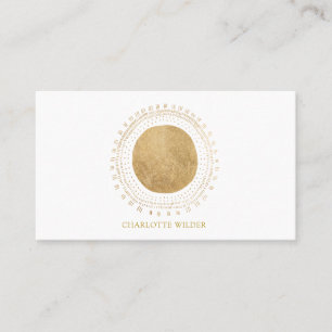 Carte De Visite Bronze Abstrait Cercle Sun Rays