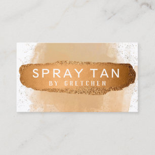Carte De Visite Bronze Et Blanc Modernes Tan Mobile Spray