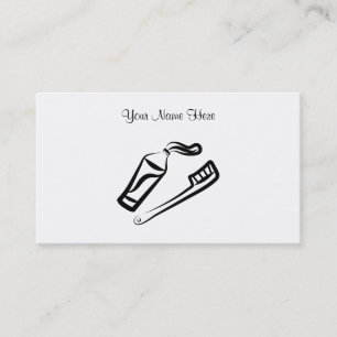 Carte De Visite Brosse à dents et pâte, votre nom ici