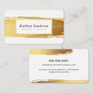 Carte De Visite Brosse dorée GLAMOREUSE traits luxe brows & lashes