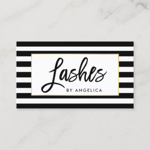 Carte De Visite Brosse moderne Script maquillage Artiste Lashes