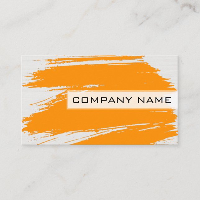 Carte De Visite Brosse orange moderne professionnelle (Devant)