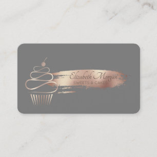 Carte De Visite Brosse professionnelle, Cupcake, Sweet Grey