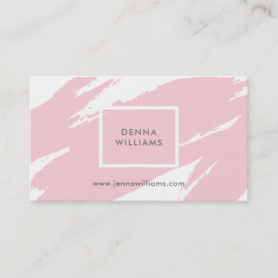 Carte De Visite Brosse rose pastel