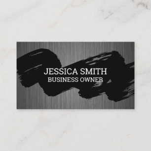 Carte De Visite Brosse tracée Brossé métallique