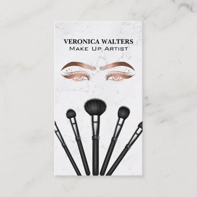 Carte De Visite Brosses de maquillage | Beauté des femmes | Yeux (Devant)