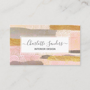 Carte De Visite Brosses en or rose