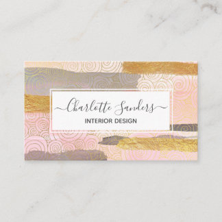 Carte De Visite Brosses en or rose