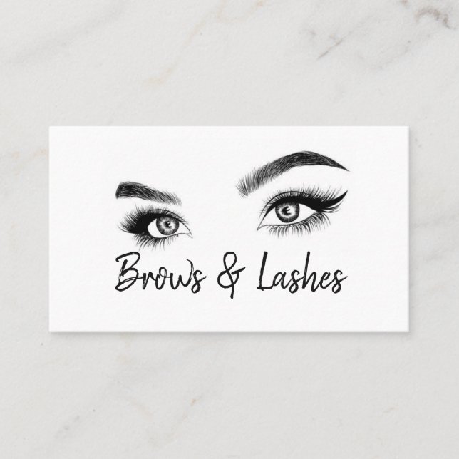 Carte De Visite Brosses et cils Microblading, Extensions Eyelash (Devant)
