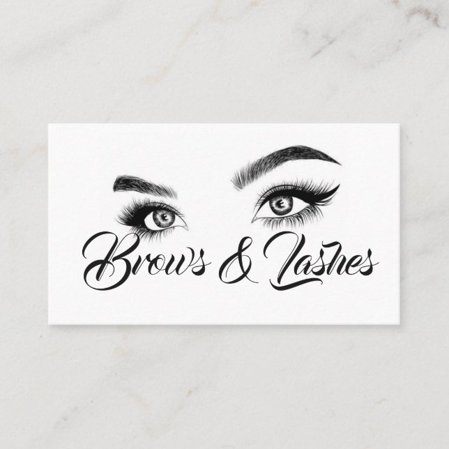 Carte De Visite Brosses et cils Microblading, Extensions Eyelash (Devant)