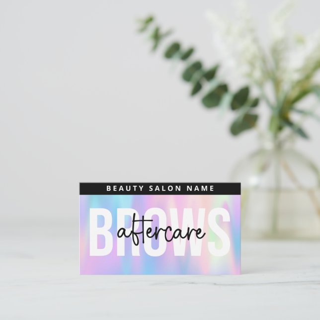 Carte De Visite Brosses holographiques - Instructions de lancement (Debout devant)