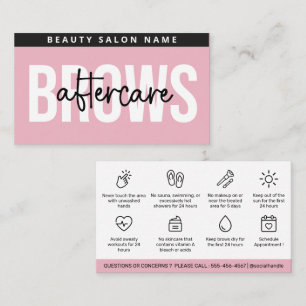 Carte De Visite Brosses roses modernes - Instructions de lancement