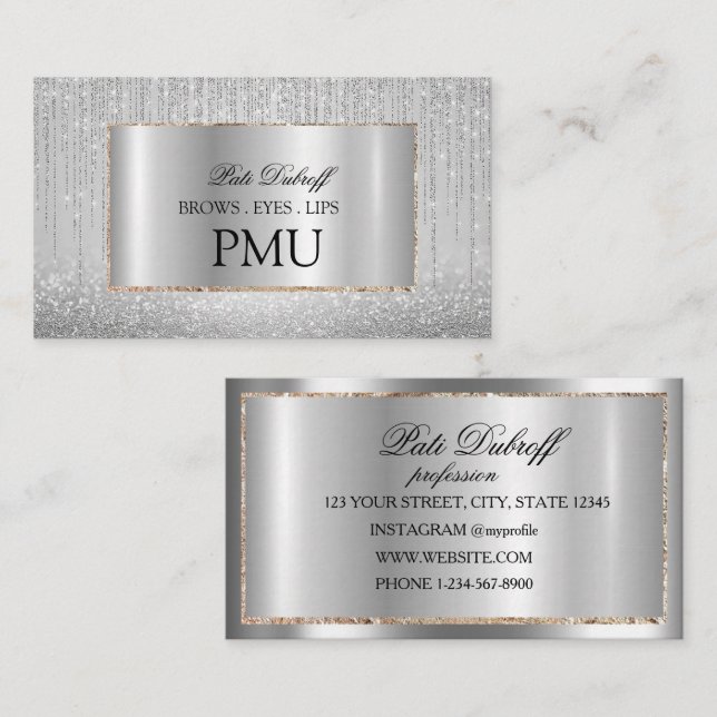 Carte De Visite Brosses ULM Microblading Henna Salon (Devant / Derrière)