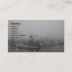 Carte De Visite Brouillard dans le port