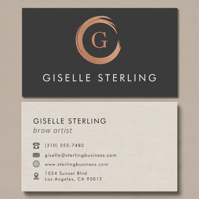 Carte De Visite Brow Artist Modern Minimalist  (Créateur téléchargé)