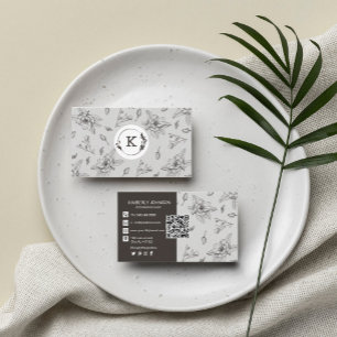 Carte de visite Brown botanique moderne