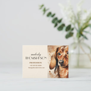 Carte De Visite Brown Dachshund