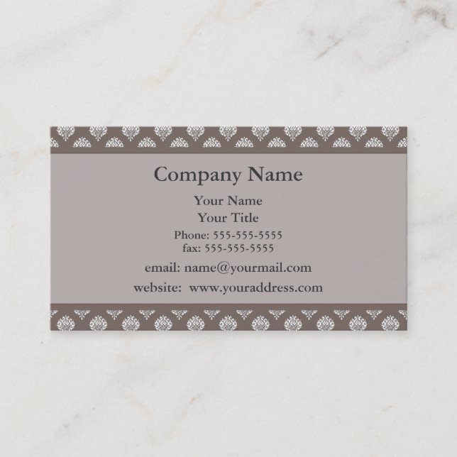 Carte de visite Brown de rappel de rendez-vous de (Devant)