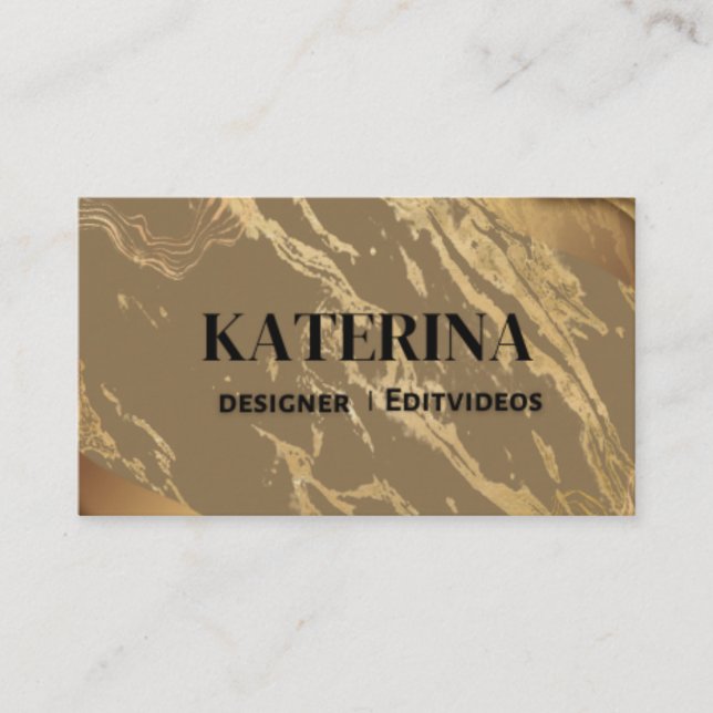 Carte de visite Brown élégant | Professionnel & Mi (Devant)