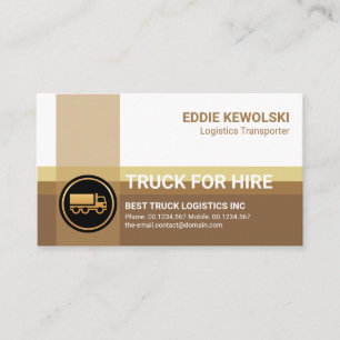 Carte De Visite Brown ombre logistique crise transport routier