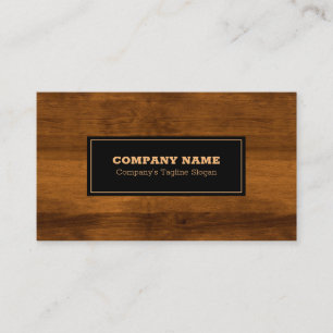 Carte De Visite Brown planches en bois arrière - plan