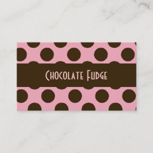 Carte De Visite Brown rose et chocolat