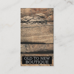 Carte De Visite Brown Rustic Vieux Bois Texture en carton