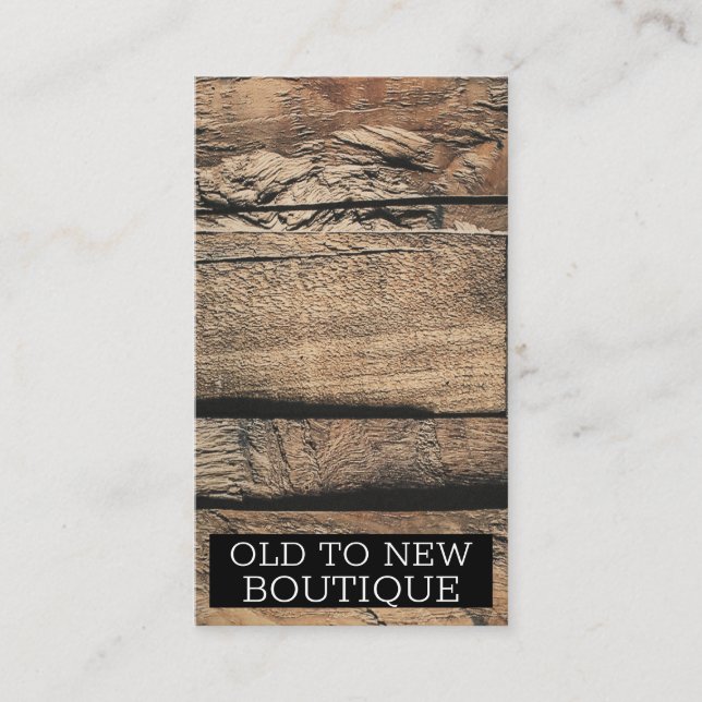 Carte De Visite Brown Rustique Vieux Bois Plank Texture (Devant)